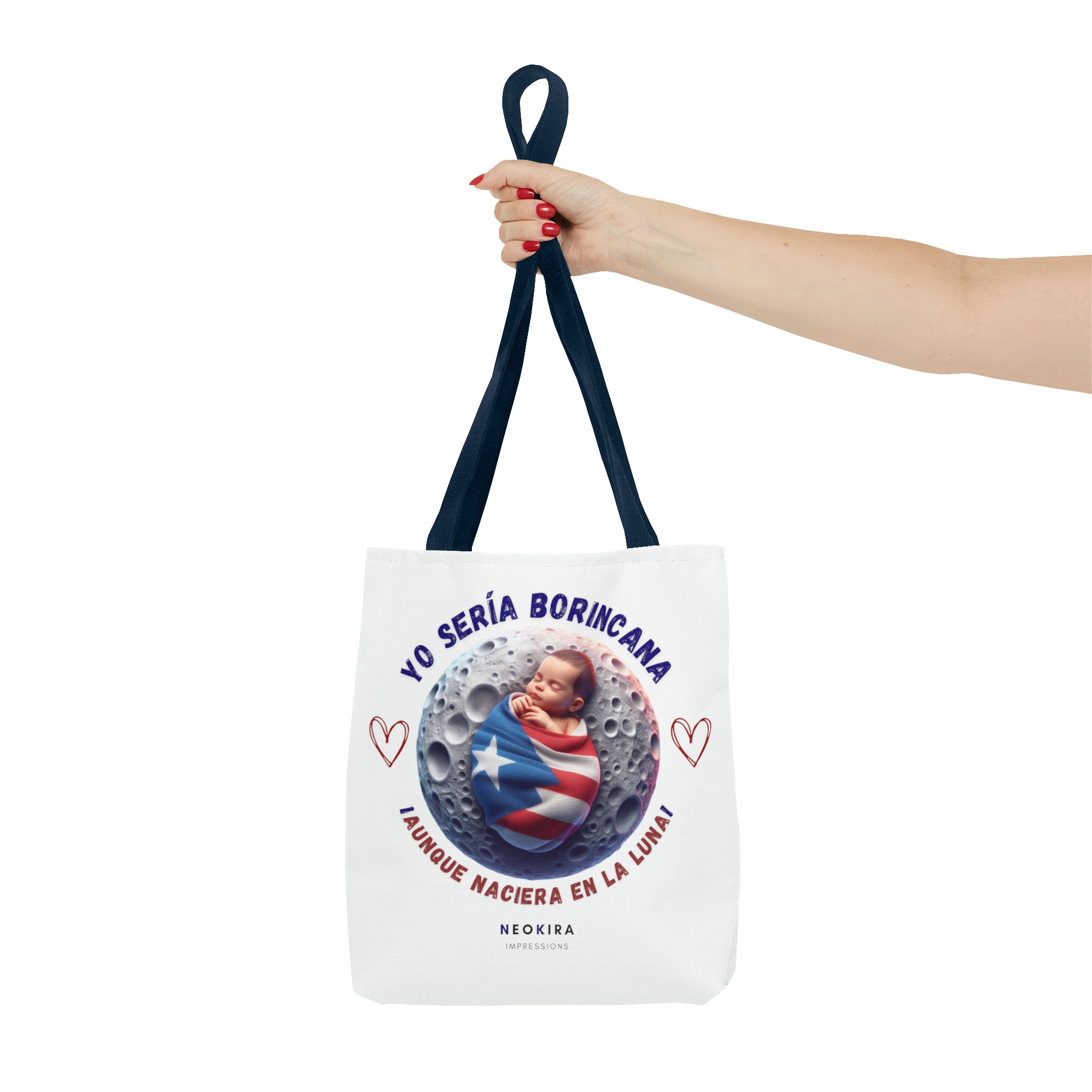 YO SERIA BORINCANA AUNQUE... Tote Bag Tote Bag Printify   