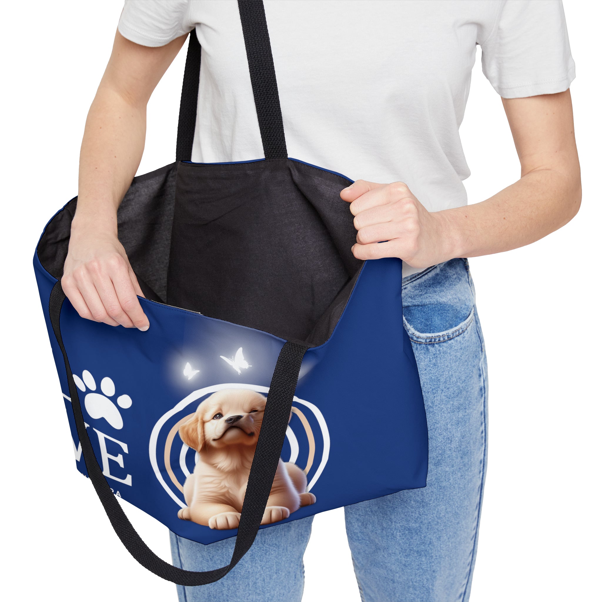 DOG LOVE  Tote Bag Tote Bag Printify   