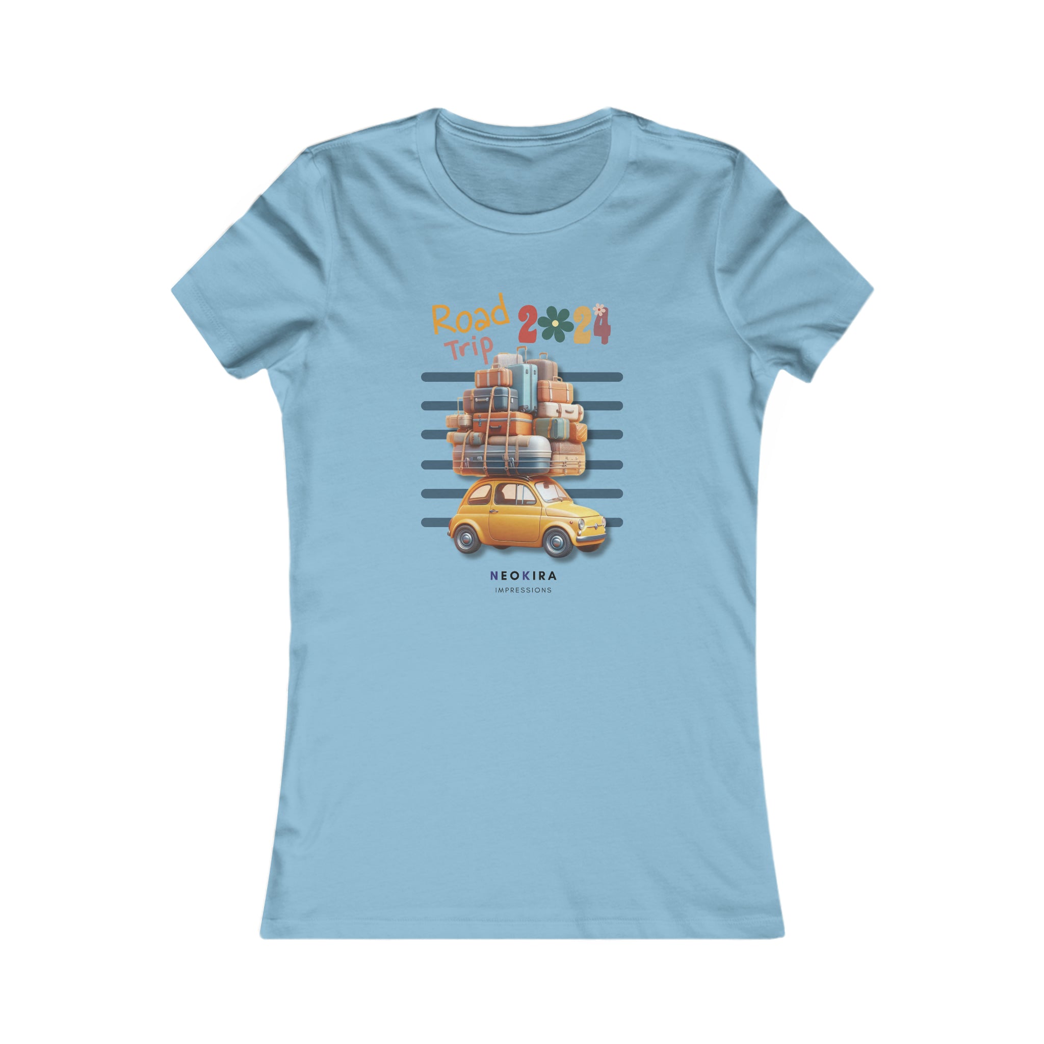 ROAD TRIP Women's Favorite Tee T-Shirt Printify S Ocean Blue 