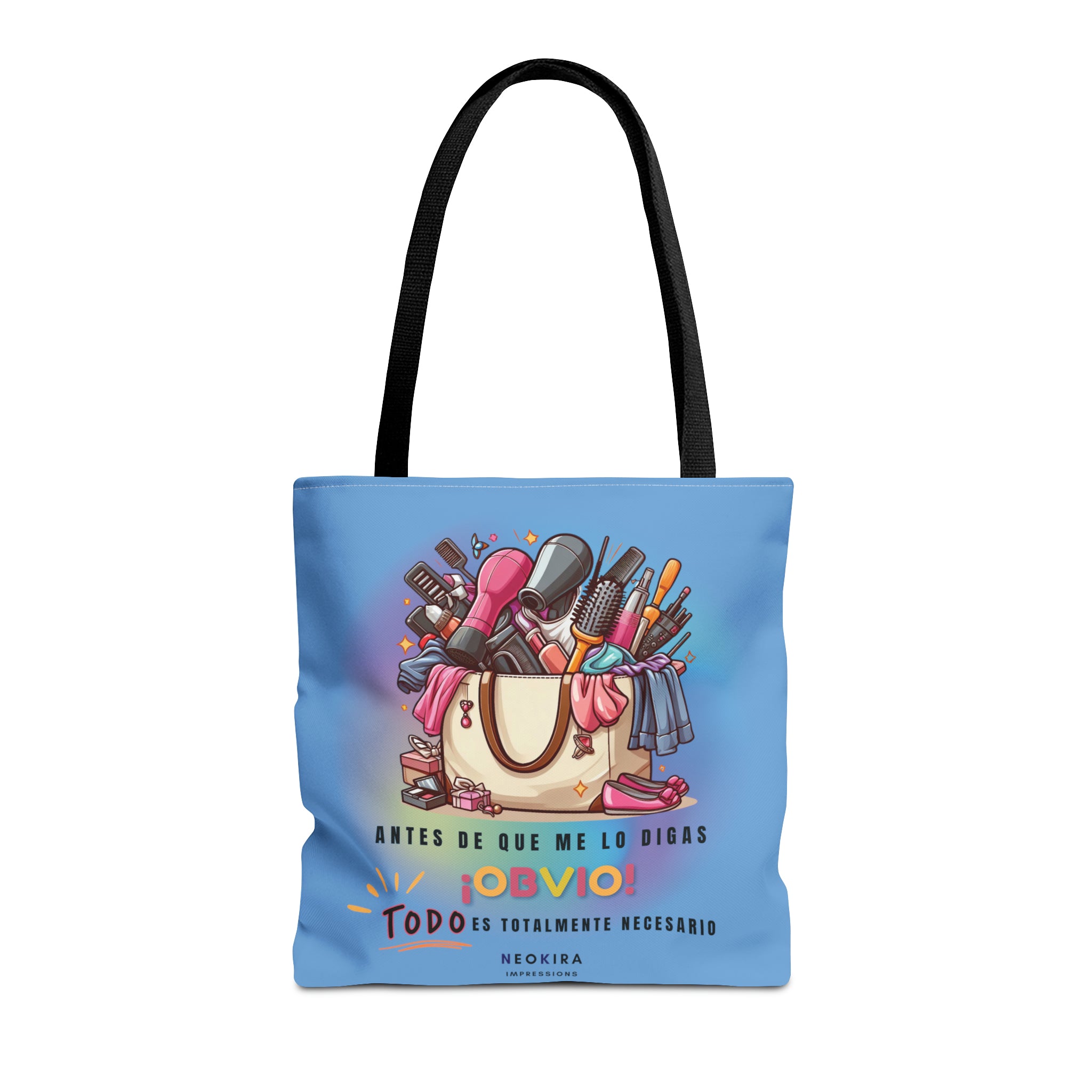 OBVIO QUE TODO ES NECESARIO (LIGHT BLUE) Tote Bag Tote Bag Printify 16