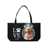 DOG LOVE BLACK Tote Bag Tote Bag Printify   