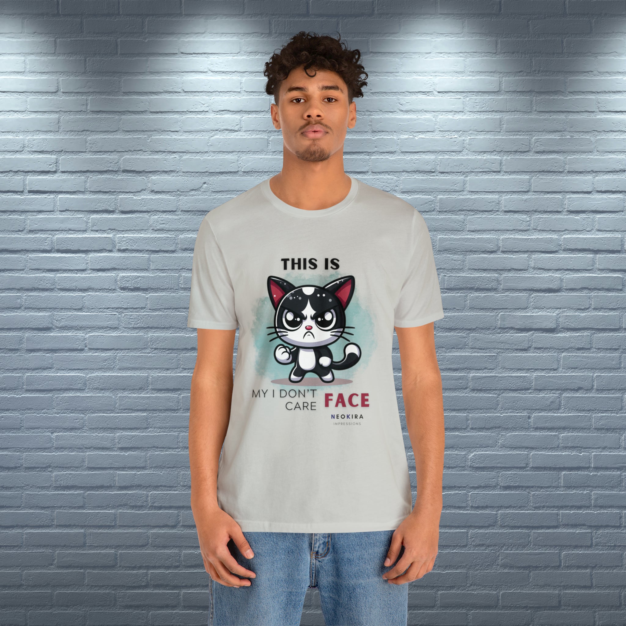 THIS IS MY I DON'T CARE FACE Unisex Jersey Short Sleeve Tee - NeoKira Unlimited