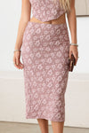 Tasha Apparel Floral Embroidered Top and Long Waist Skirt Set Skirt Set Trendsi   