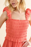 And The Why Smocked Ruffled Tiered Dress Maxi Dress Trendsi   