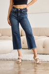 RFM Full Size Tummy Control High Waist Raw Hem Jeans Jeans Trendsi   