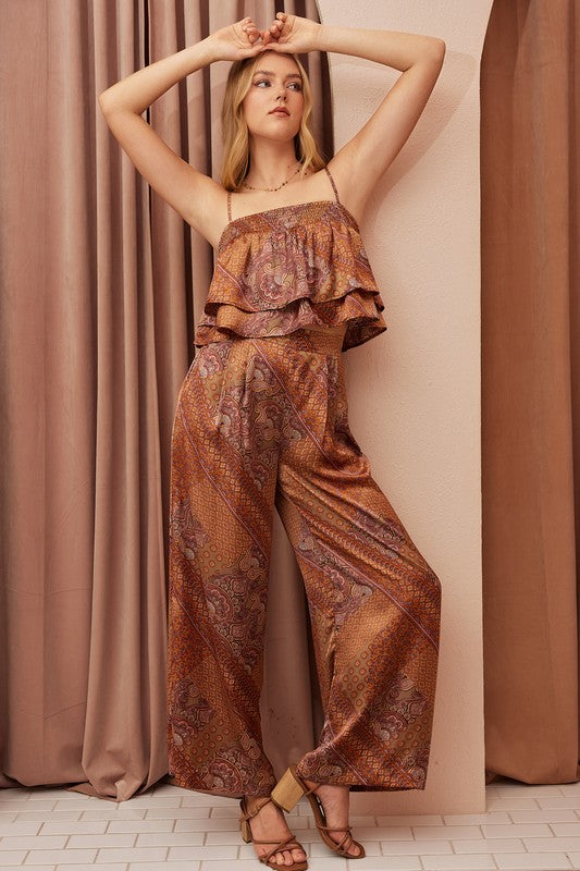 Mittoshop Paisley Patchwork Print Satin Wide Leg Pants - NeoKira Unlimited
