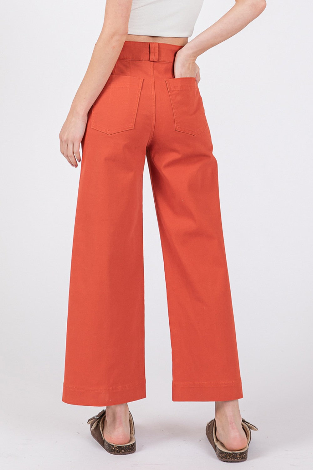 SAGE + FIG Wide Leg Cropped Pants - NeoKira Unlimited