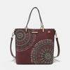 Nicole Lee USA Metallic Stitching Embroidery Inlaid Rhinestone Tote Bag Tote Bag Trendsi   