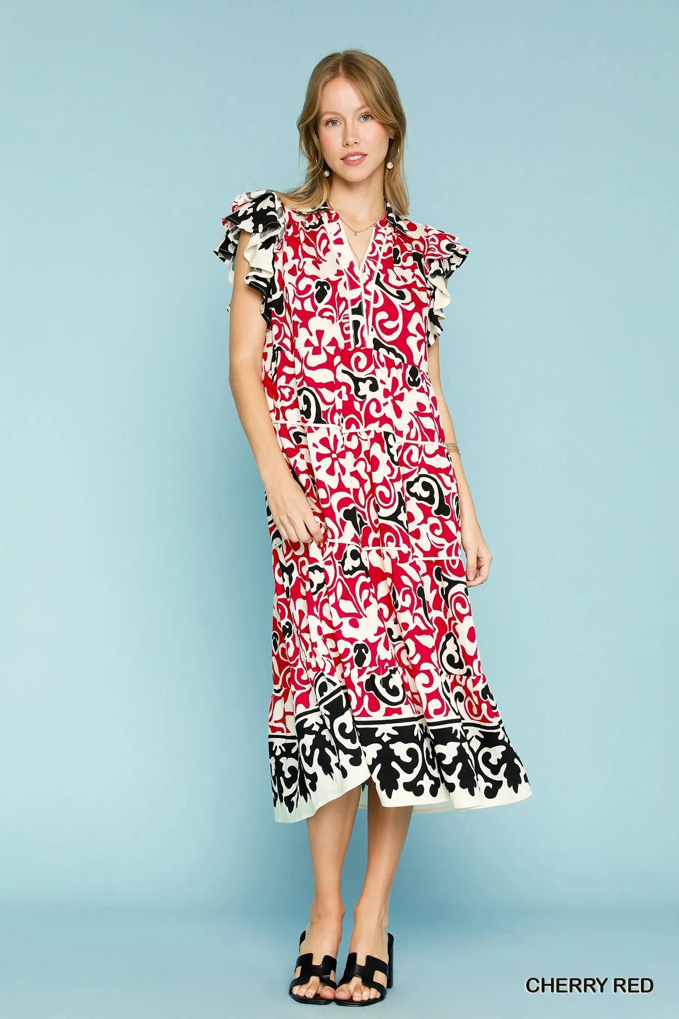 Umgee Floral Midi Dress – Boho Statement Style - NeoKira Unlimited