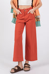 SAGE + FIG Wide Leg Cropped Pants Pants Trendsi   