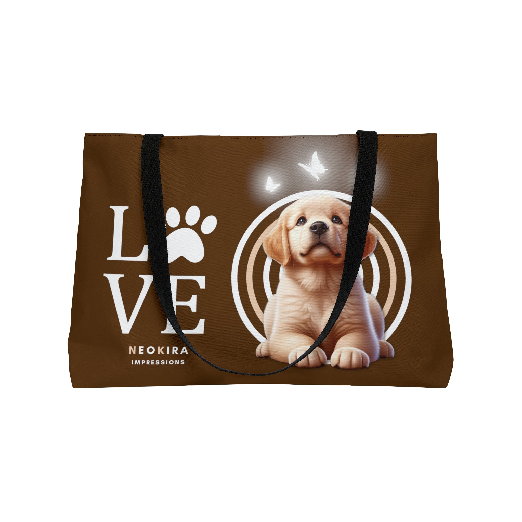 DOG LOVE BROWN Tote Bag - NeoKira Unlimited