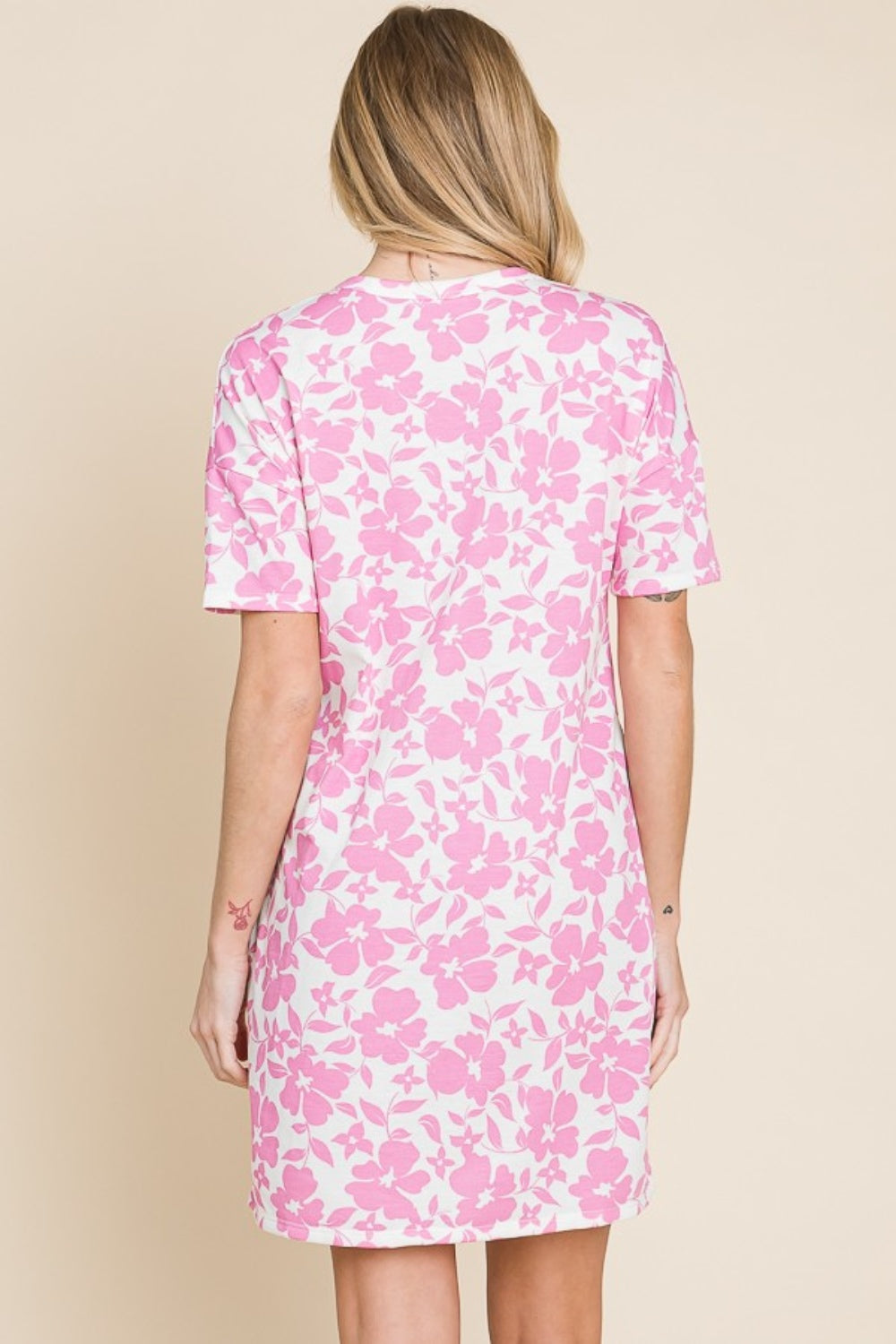 BOMBOM Floral Button Down Mini Dress Mini Dress Trendsi   