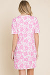 BOMBOM Floral Button Down Mini Dress Mini Dress Trendsi   