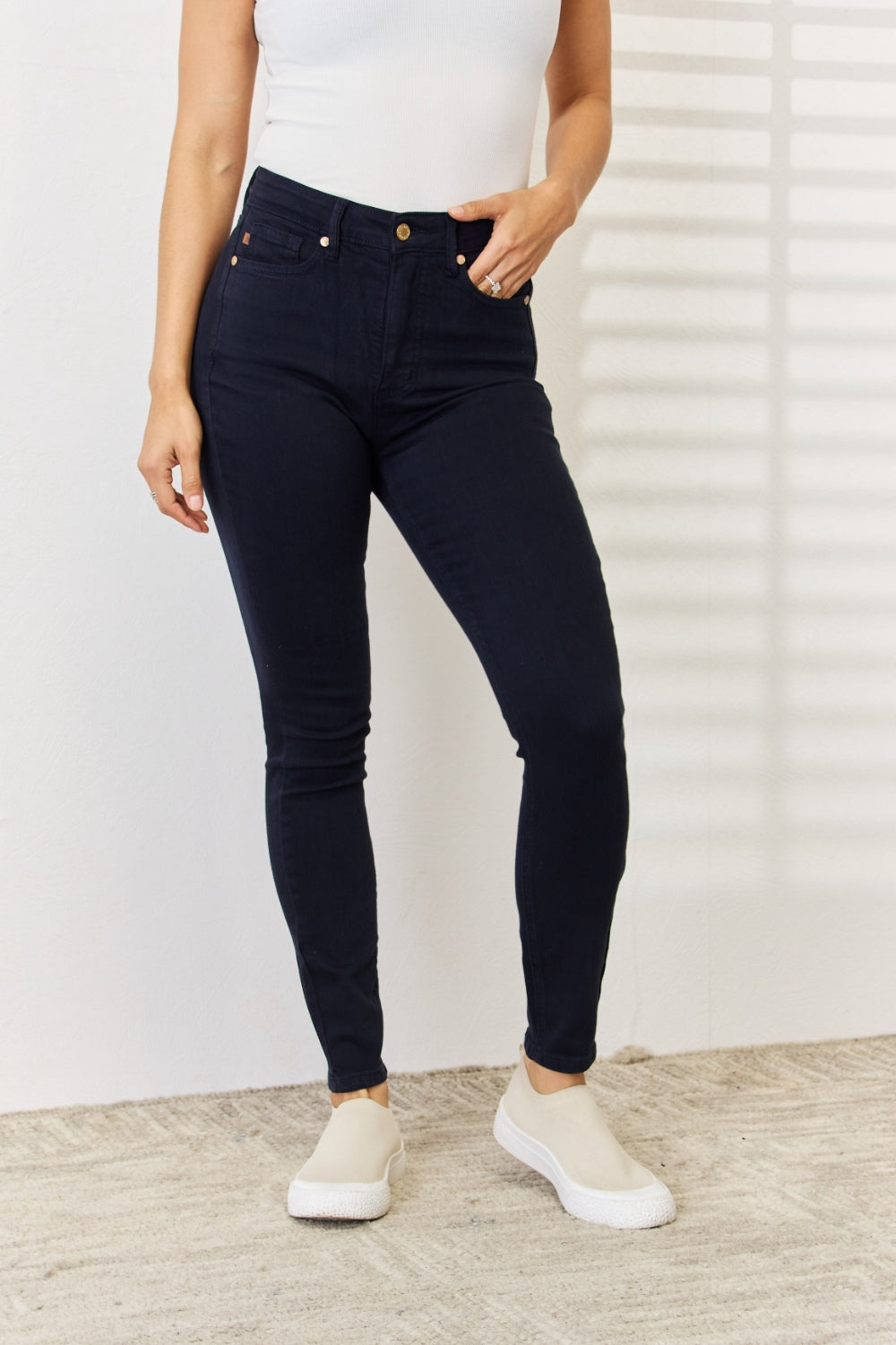 Judy Blue Full Size Garment Dyed Tummy Control Skinny Jeans - NeoKira Unlimited