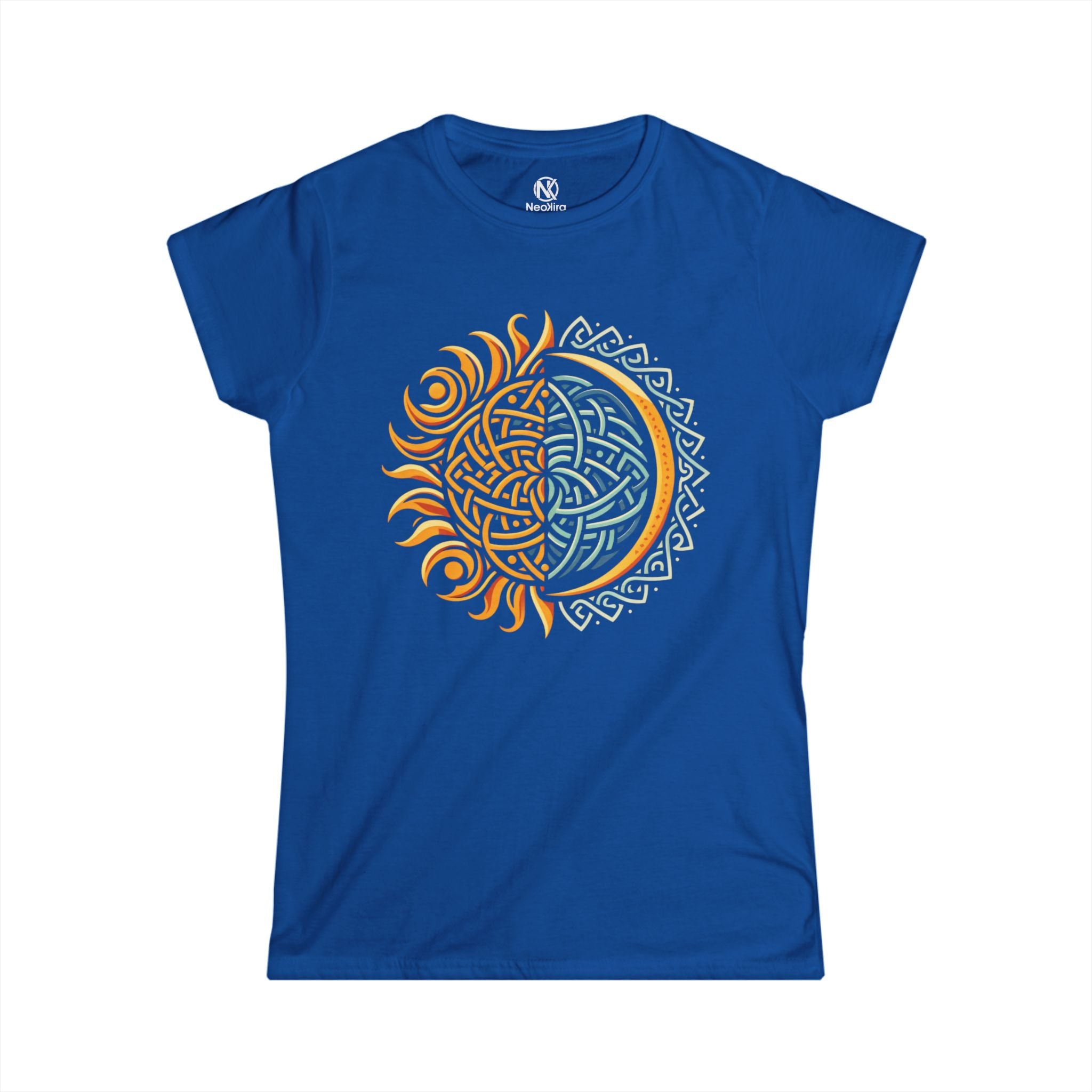 CELTIC SUN & MOON Women's Softstyle Tee T-Shirt Printify Royal S 