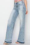 Risen Full Size High Rise Wide Leg Jeans Jeans Trendsi   