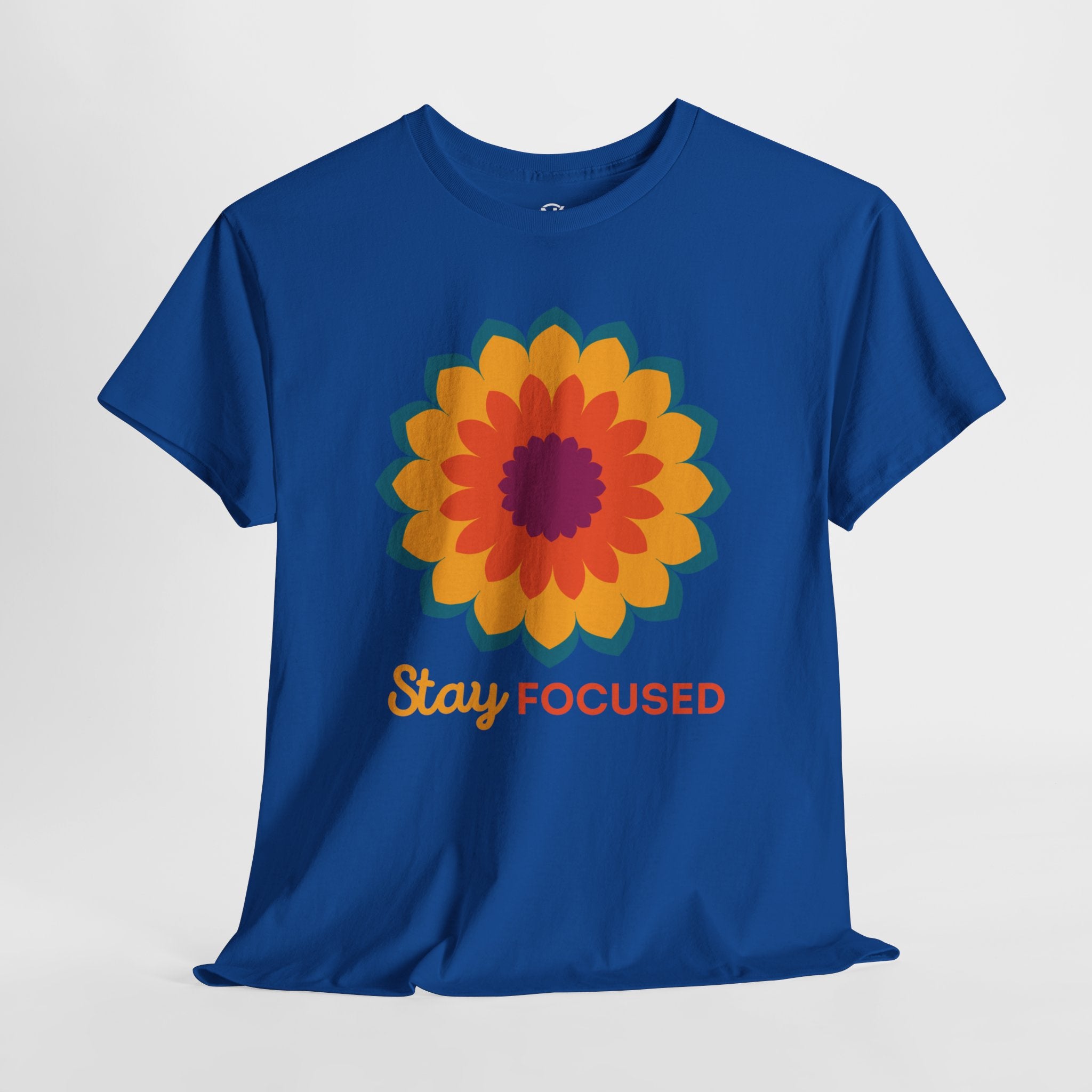 STAY FOCUSED Unisex Heavy Cotton Tee T-Shirt Printify Royal S 