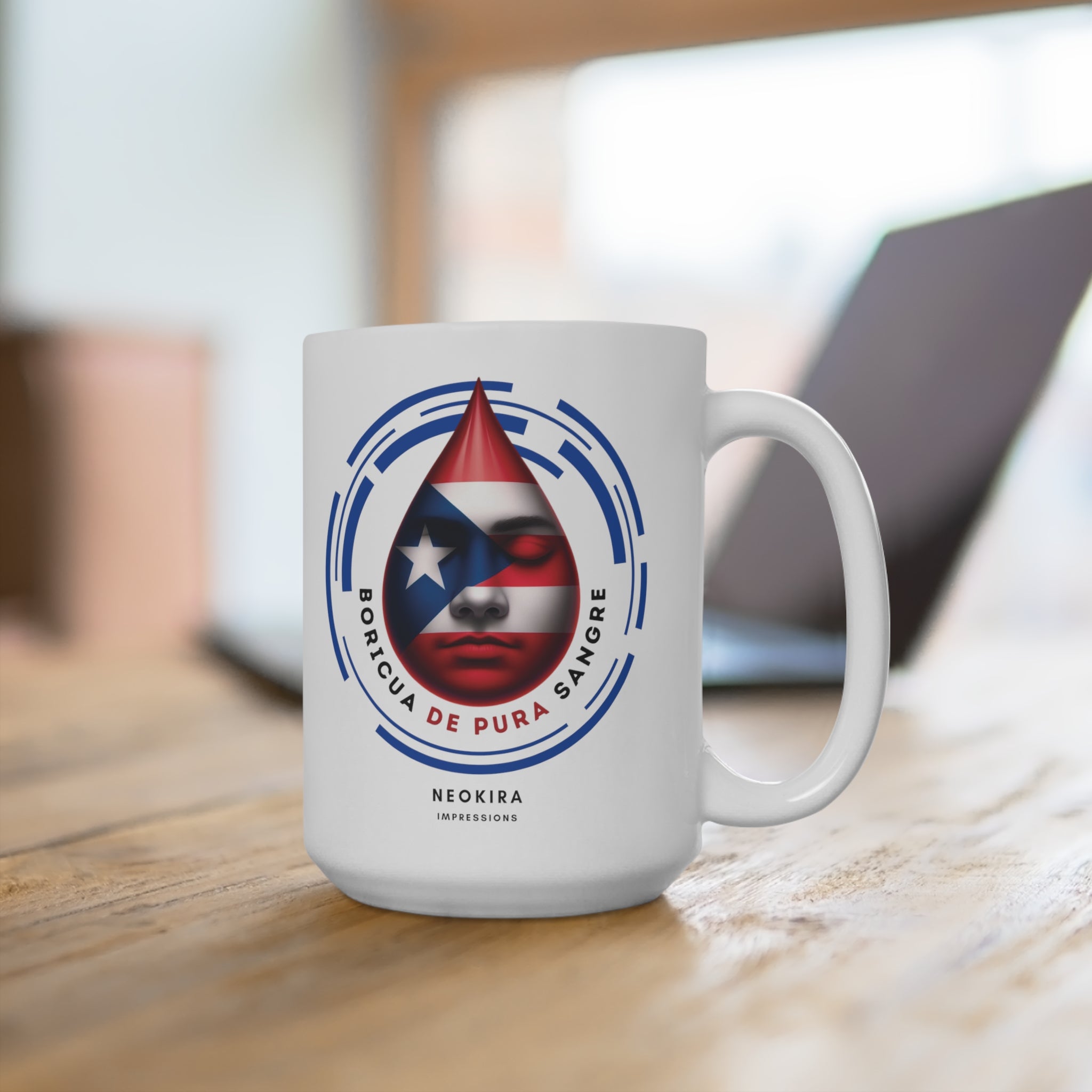 BORICUA DE PURA SANGRE Mug 15oz 15oz Mug Printify 15oz  