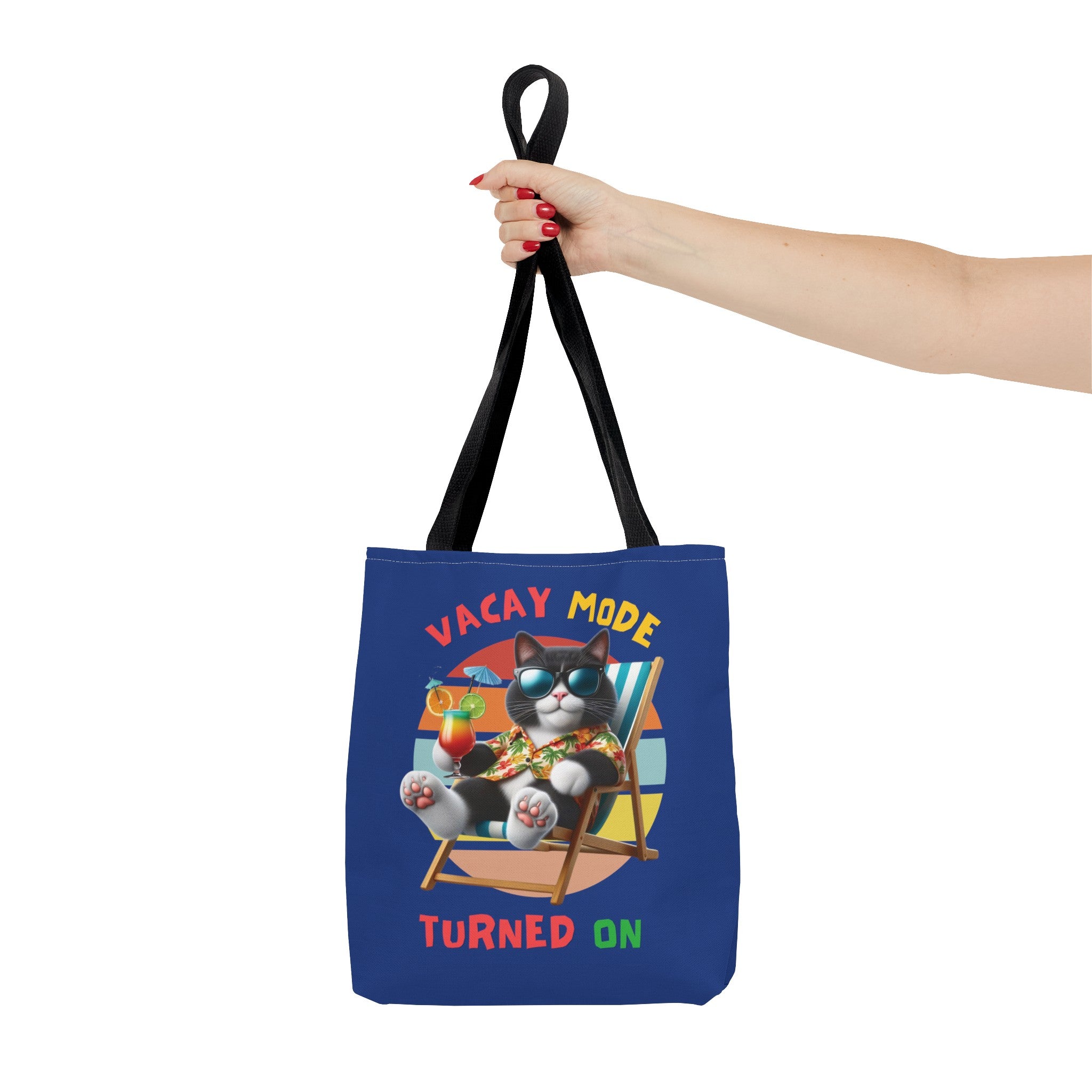 VACAY MODE ON Tote Bag Tote Bag Printify   