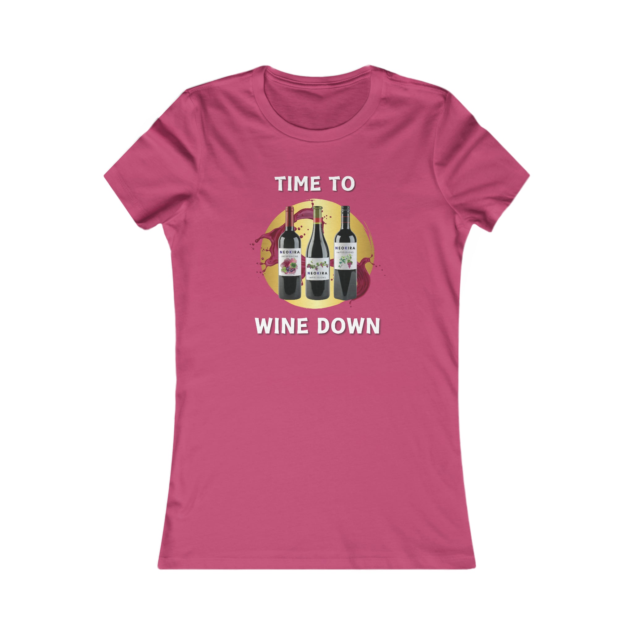 TIME TO WINE DOWN Women's Favorite Tee T-Shirt Printify S Berry 