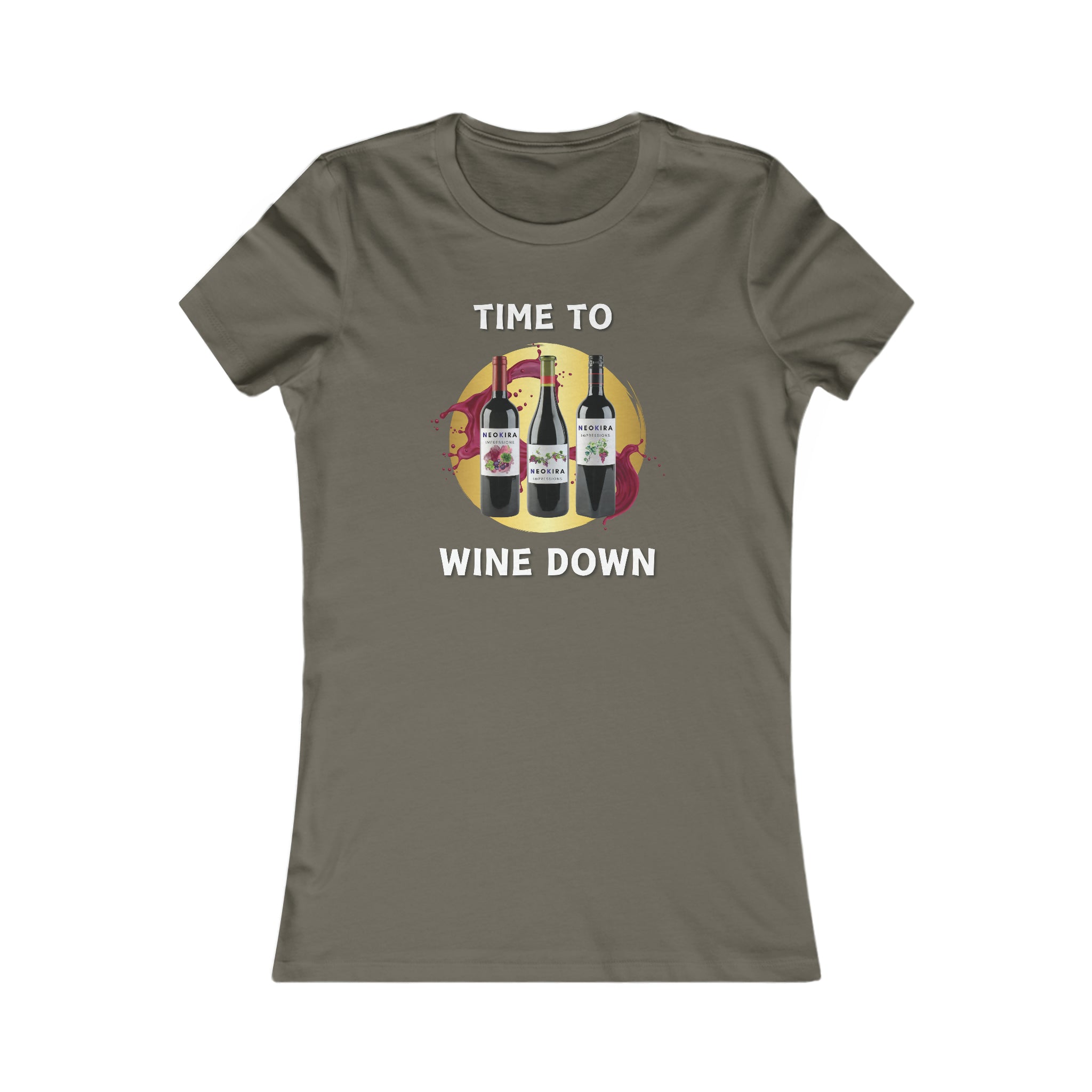 TIME TO WINE DOWN Women's Favorite Tee T-Shirt Printify L Army 