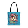 OBVIO QUE TODO ES NECESARIO (TURQUOISE) Tote Bag Tote Bag Printify 18" × 18'' Black 