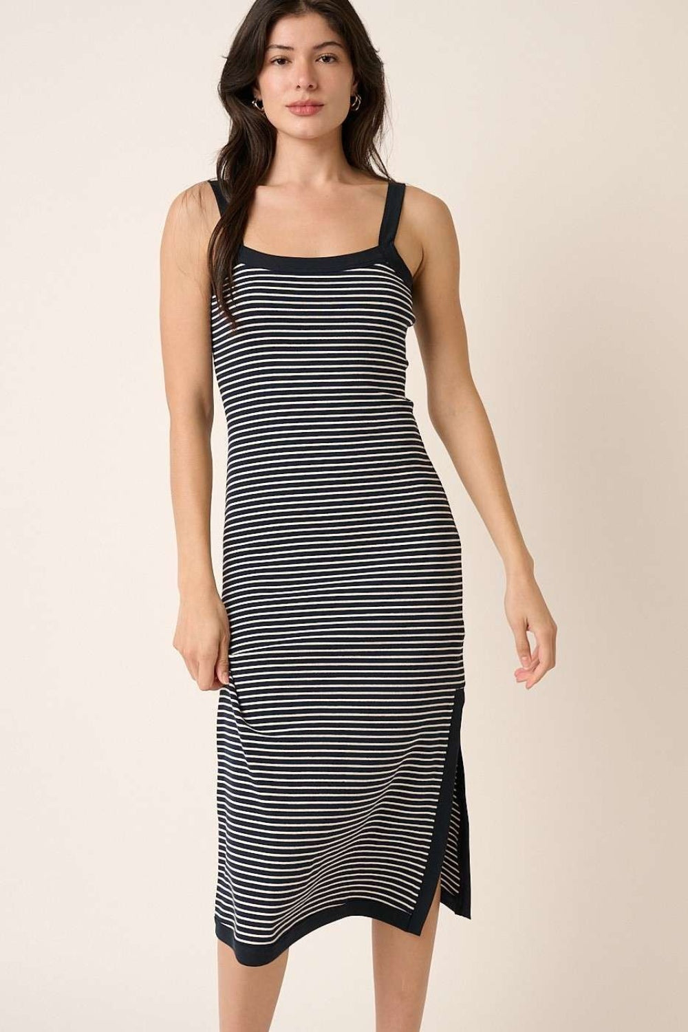 Mittoshop Contrast Striped Midi Cami Dress - NeoKira Unlimited