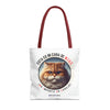 MIUC CAT Tote Bag Tote Bag Printify 16" × 16'' Red 