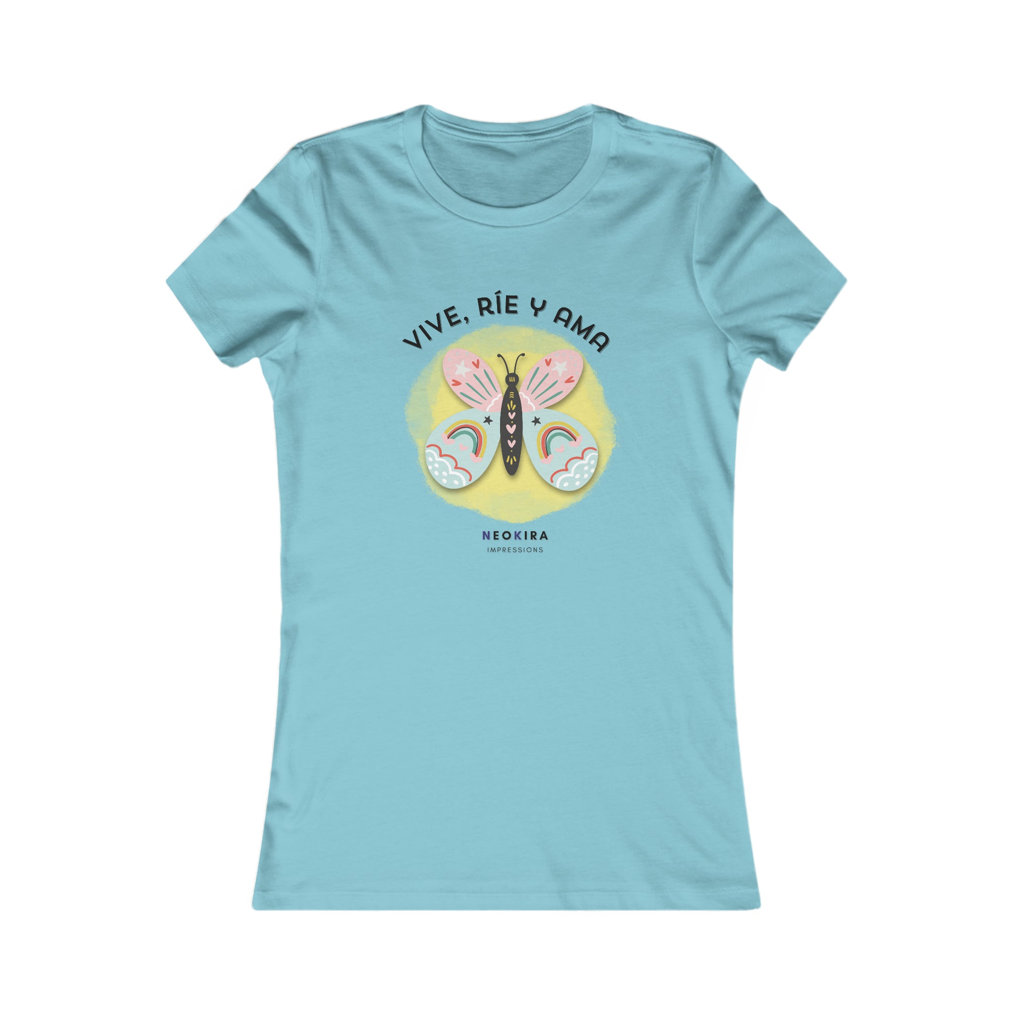 VIVE RIE Y AMA  Women's Favorite Tee T-Shirt Printify S Turquoise 