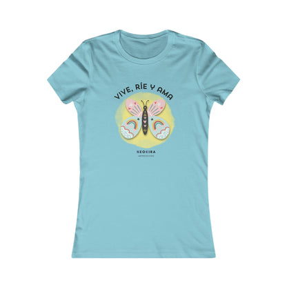 VIVE RIE Y AMA  Women's Favorite Tee T-Shirt Printify S Turquoise 