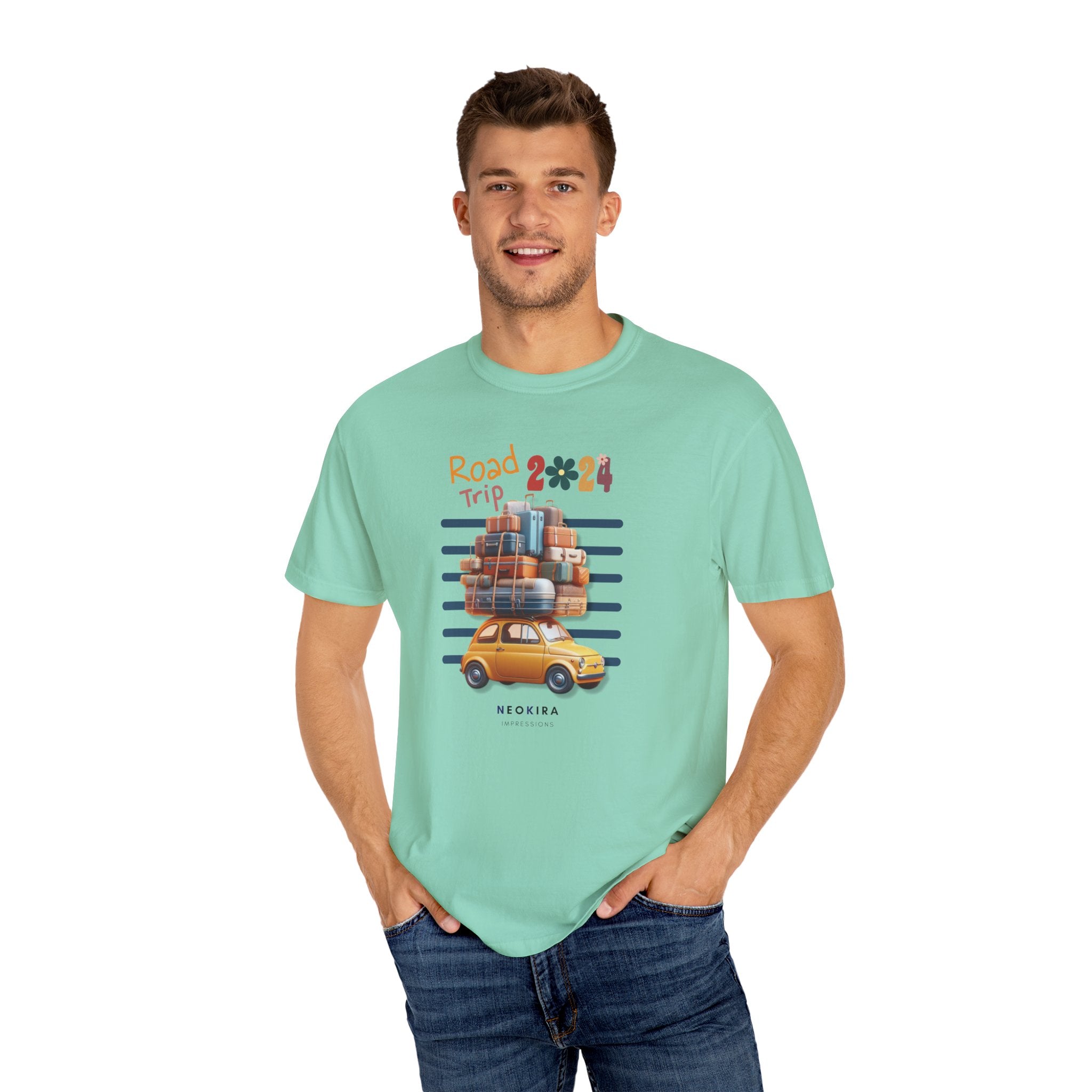 ROAD TRIP Unisex Garment-Dyed T-shirt T-Shirt Printify   