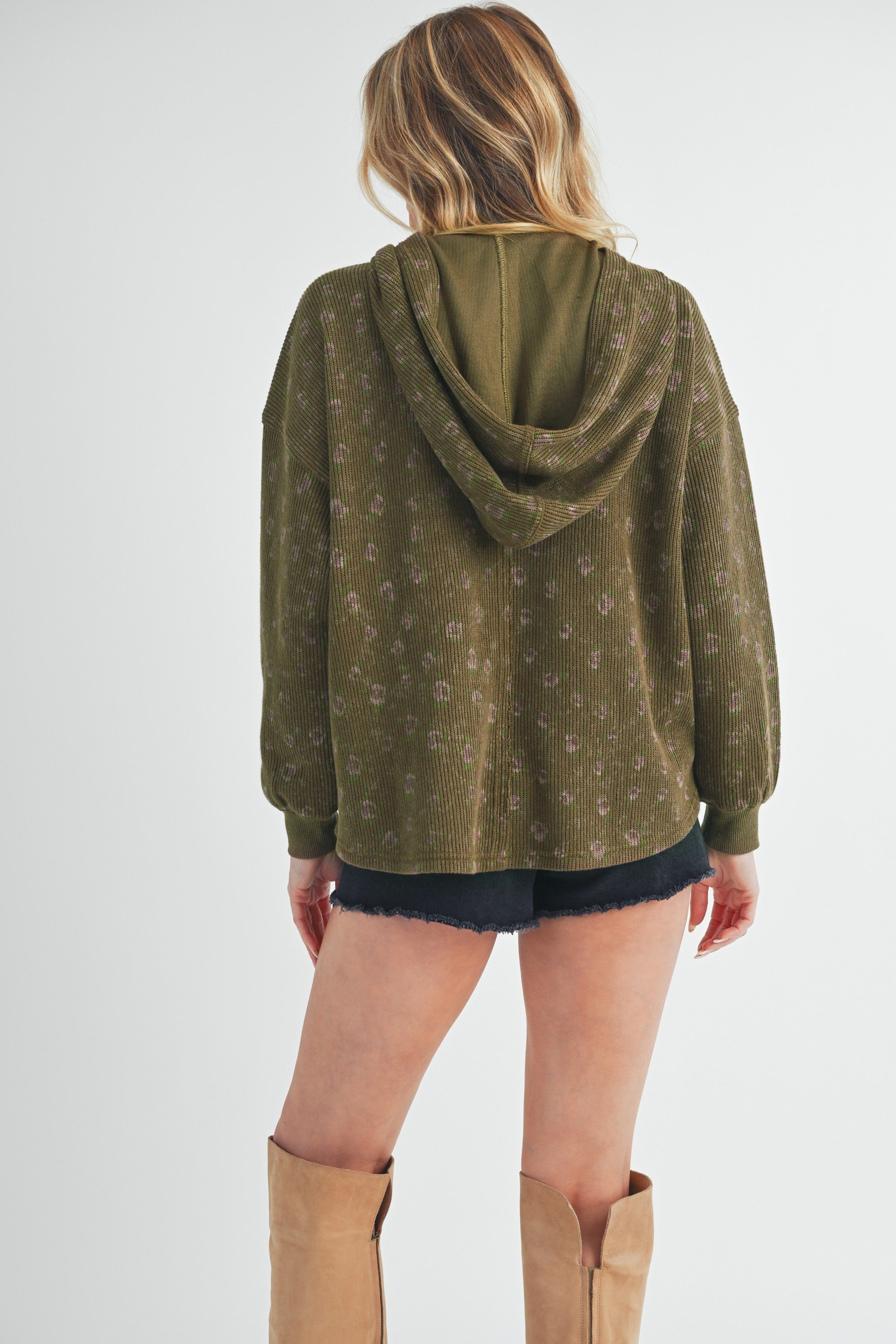 Aemi + Co Floral Button Up Hooded Jacket - NeoKira Unlimited