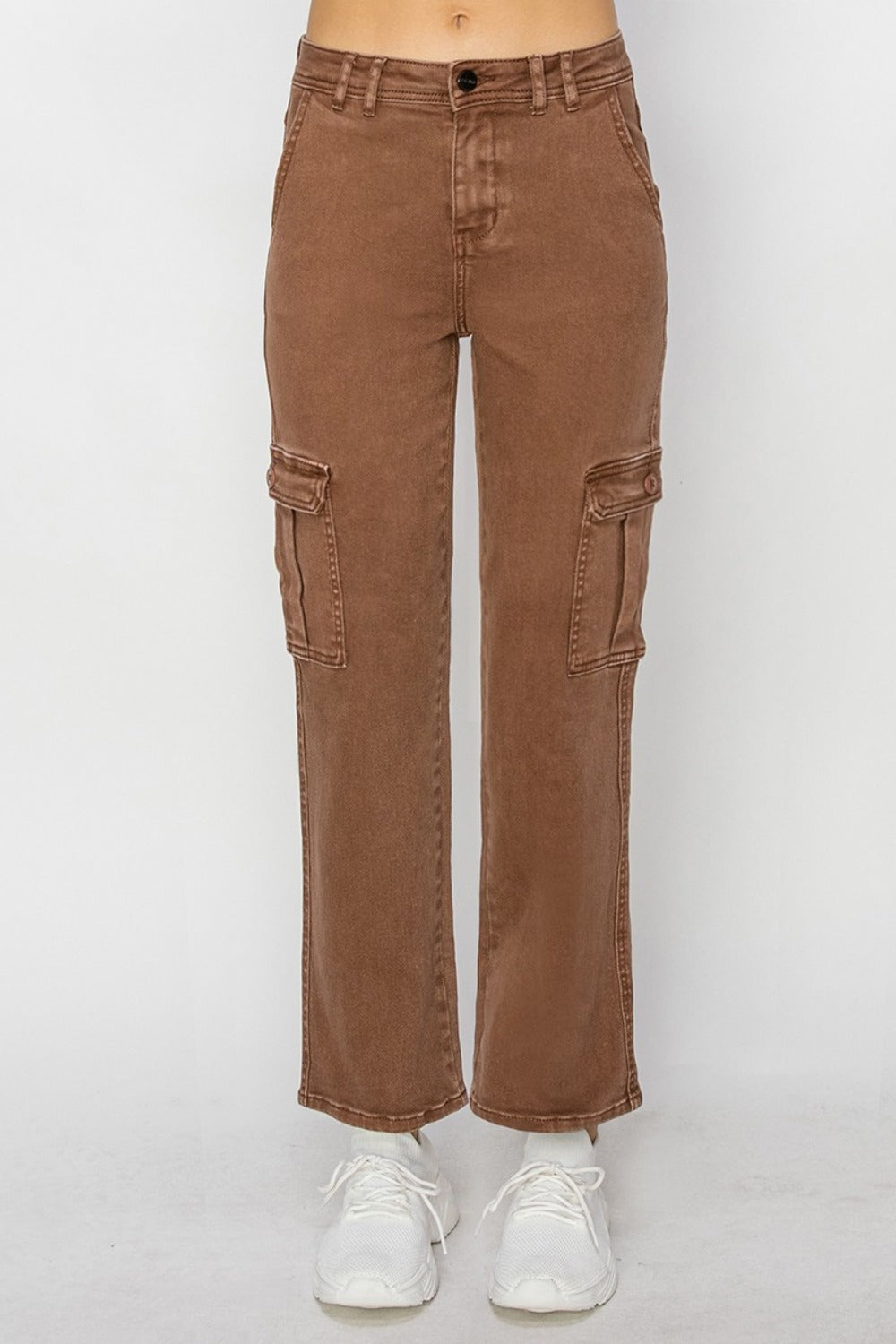 Risen Full Size High Rise Cargo Jeans - NeoKira Unlimited