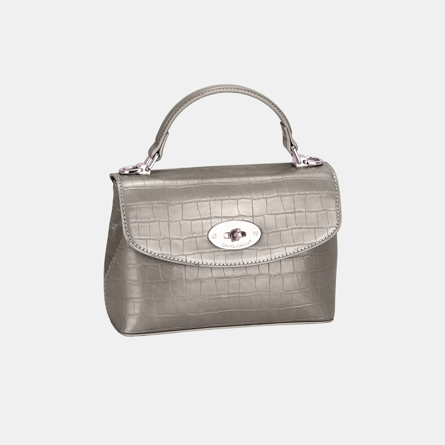 David Jones Texture PU Leather Handbag Handbag Trendsi D.Silver One Size 