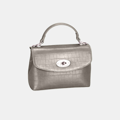 David Jones Texture PU Leather Handbag Handbag Trendsi D.Silver One Size 