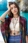 4 Layer Stone and Shell Bohemian Necklace - NeoKira Unlimited