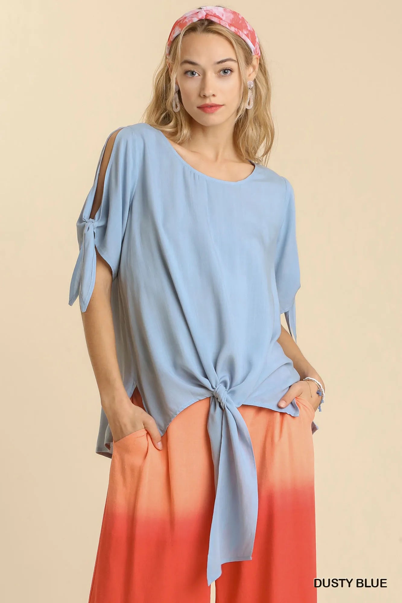 Umgee Cold Shoulder Knot Top – Casual Edgy Style - NeoKira Unlimited