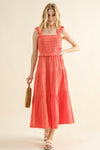 And The Why Smocked Ruffled Tiered Dress Maxi Dress Trendsi Camellia S 