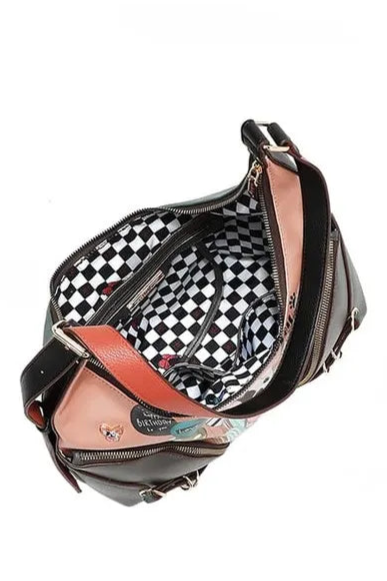 Nicole Lee USA Party King Shoulder Bag with 2 Accessory Front Pockets - NeoKira Unlimited