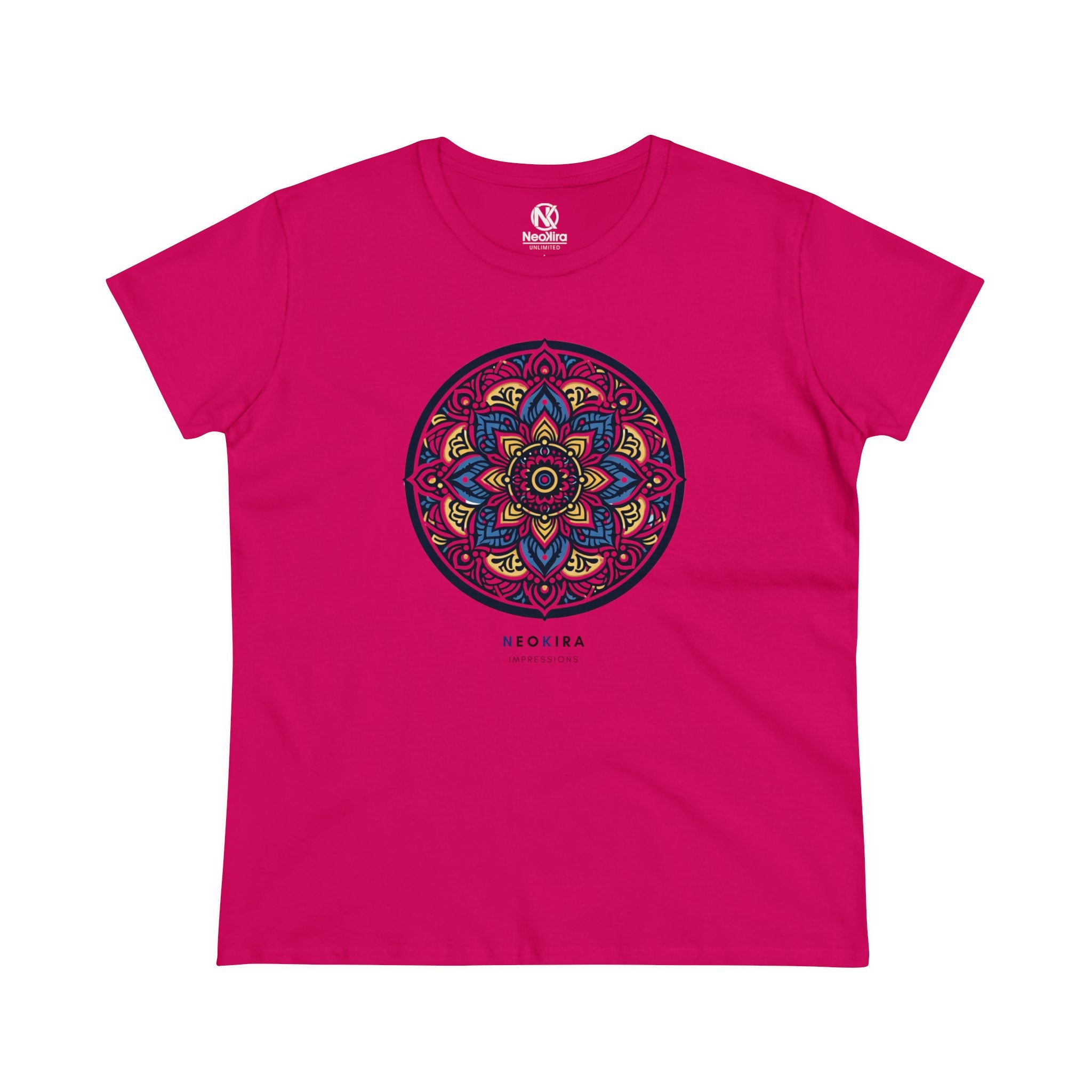 MANDALA Women's Midweight Cotton Tee T-Shirt Printify   