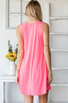 Heimish Full Size V-Neck Mini Tank Dress with Pockets Mini Dress Trendsi   