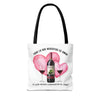 TODO LO QUE NECESITAS ES AMOR Y CON QUIEN COMPARTIR EL VINO Tote Bag Tote Bag Printify   