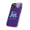 NEON LOVE PURPLE Tough Phone Cases Phone Case Printify   