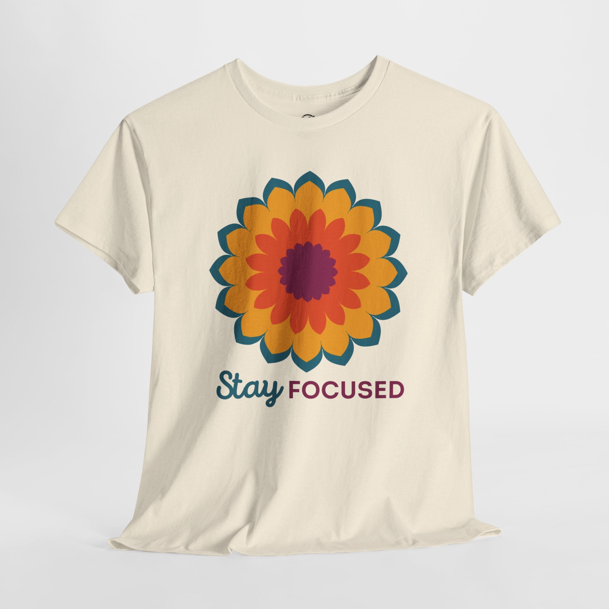 STAY FOCUSED Unisex Heavy Cotton Tee T-Shirt Printify Natural S 