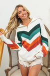 BiBi Multi Color Chevron Pattern Sweater Sweater Trendsi   