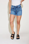 Judy Blue Full Size High Waist Slim Denim Shorts Denim Shorts Trendsi   