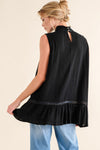 And The Why Lace Detail Sleeveless Ruffled Top Top Trendsi   