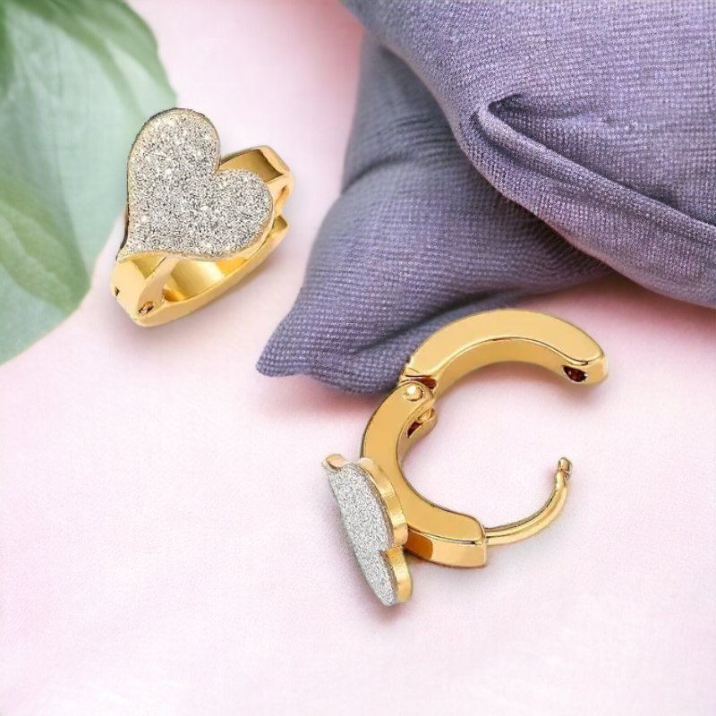 SPARKLING HEARTS Huggie Earrings NeoKira Unlimited   