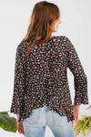 Celeste Full Size Floral Ruffle Detail Top Top Trendsi   