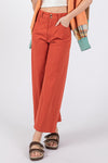 SAGE + FIG Wide Leg Cropped Pants Pants Trendsi   